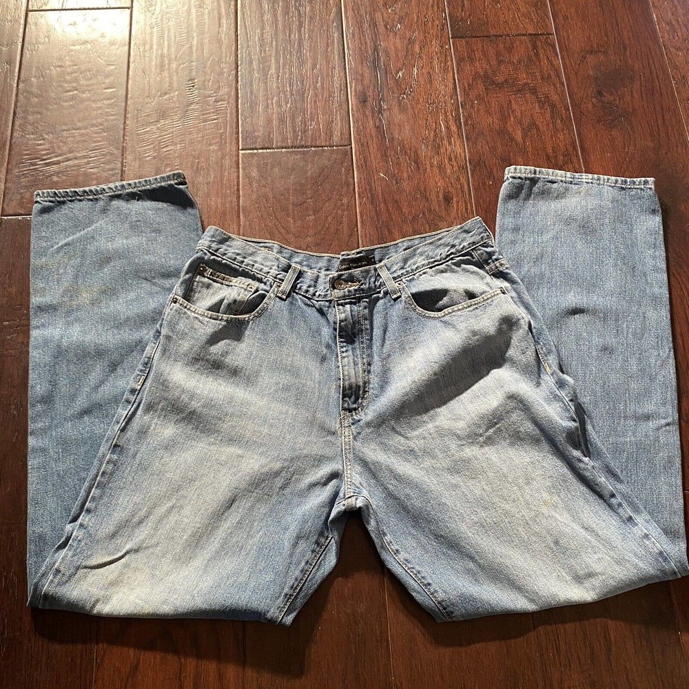 Calvin Klein Jeans Mens 38x34 Blue Relaxed Straight Pants